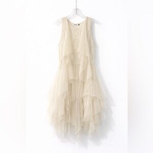 Elegant Cream Layered Cover Up